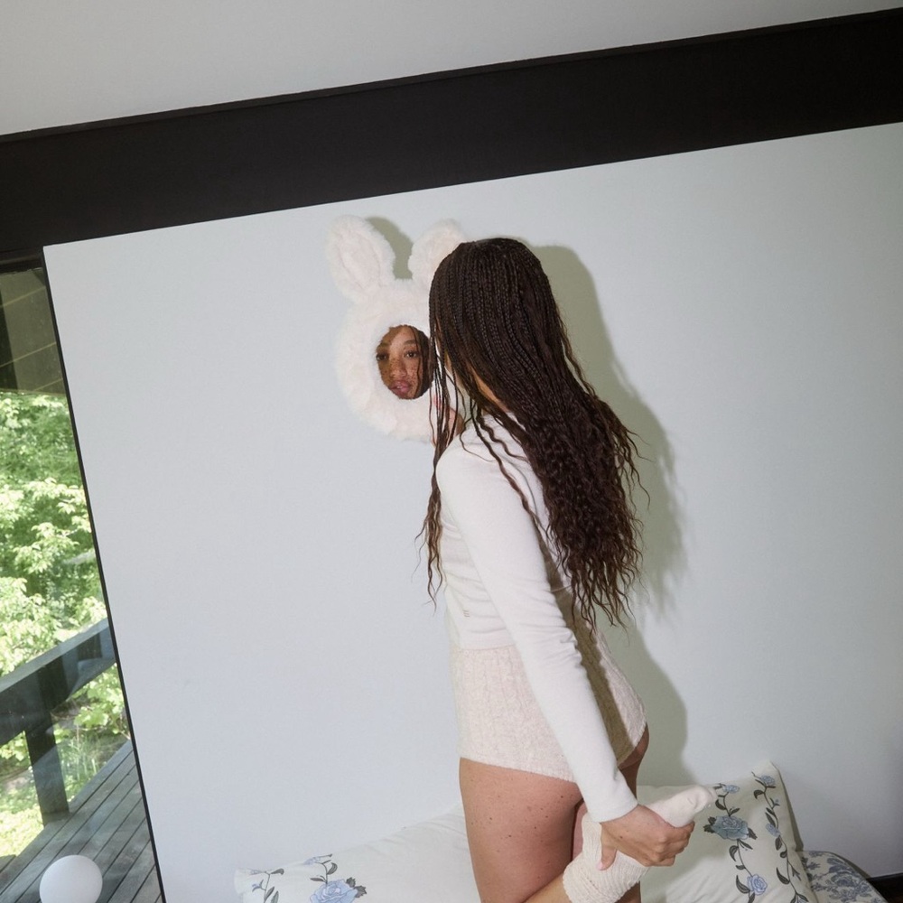 Urban Outfitters Cream Bunny Ear Mirror - Picture 2 of 2